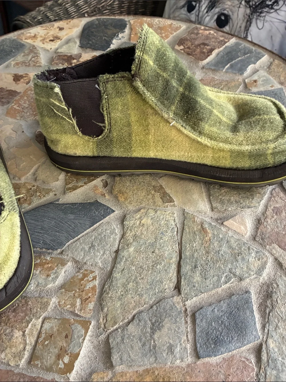 Sanuk Olive Green Chukka Canvas Slip-On Boots